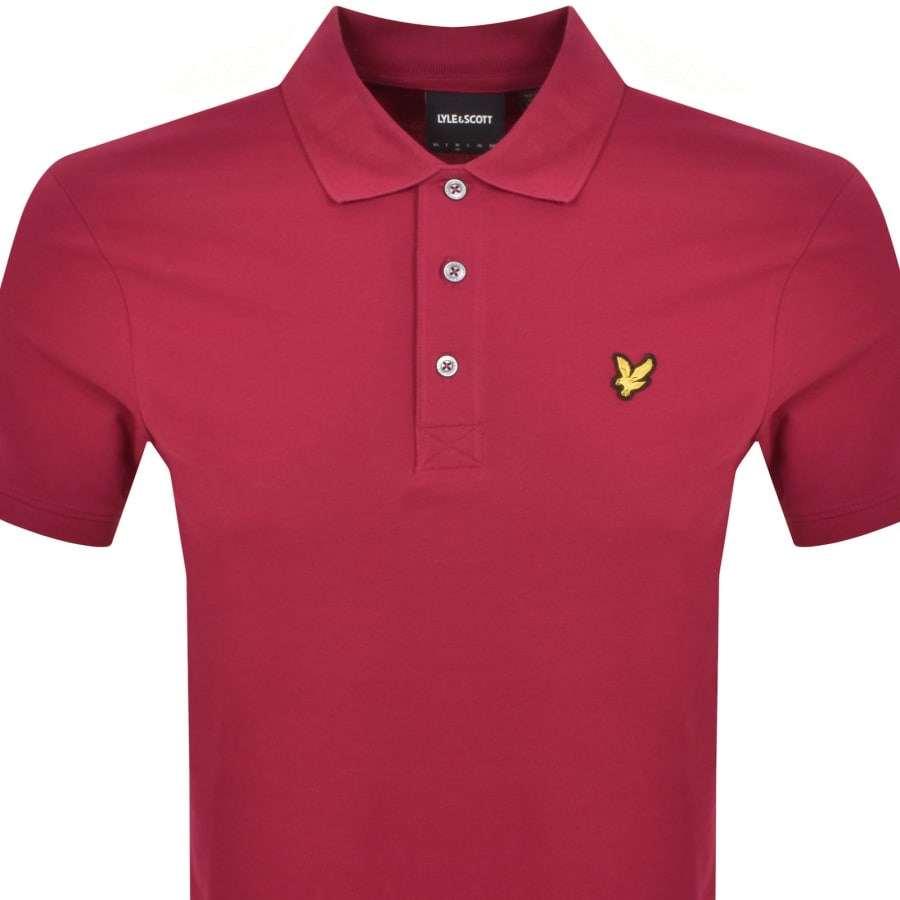 Lyle And Scott Short Sleeved Polo T Shirt Burgundy